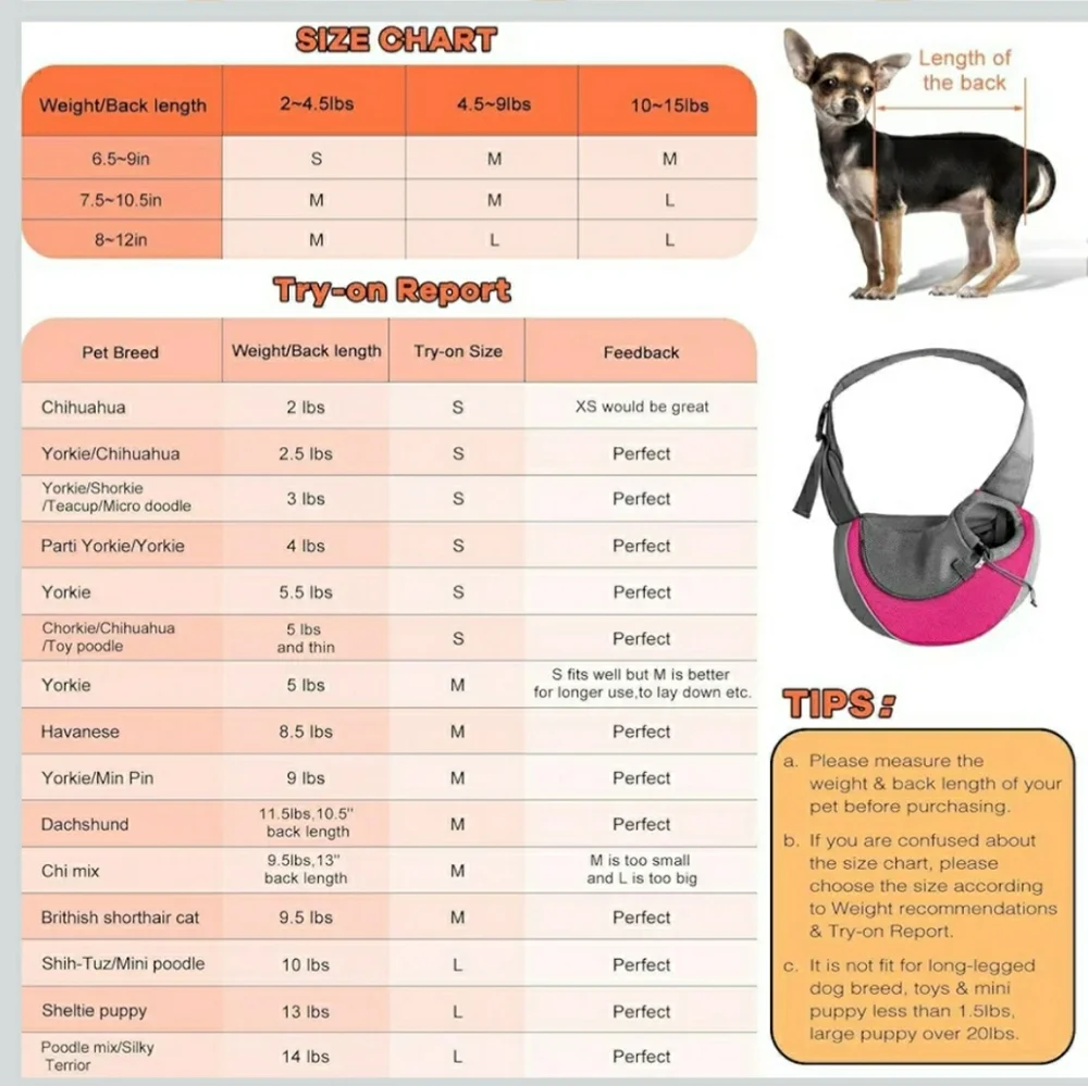 Pet Sling Carrier Sling